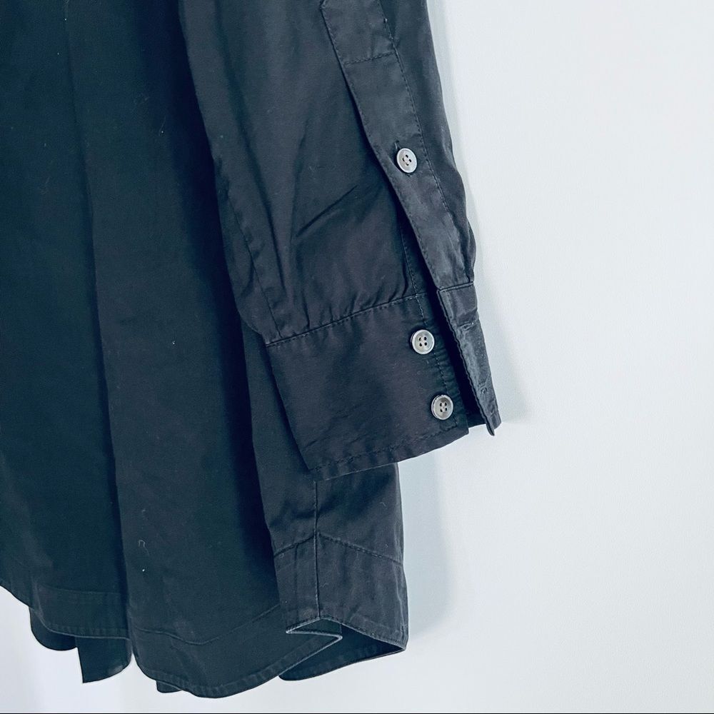 Lafayette 148 New York Black Button-Down Long Shirt Size 10 - Picture 8 of 10